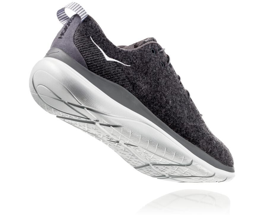 Hoka One One Koşu Ayakkabısı Erkek Gri - Hupana Flow Wool - VA9120648